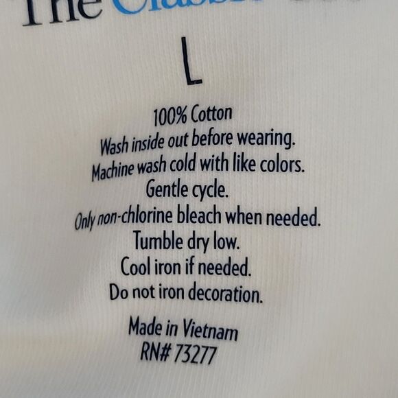 Croft & Barrow Cream The Classic Tee Multicolored Christmas Trees Size Large - Picture 5 of 5